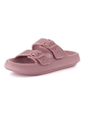 Cushionaire Women's Fame Recovery Cloud Slide Comfort US 7 Pink Slip On NWOT
